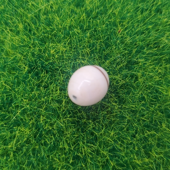 Cream And Brown Striped Bead P321 - Picture 2 of 3